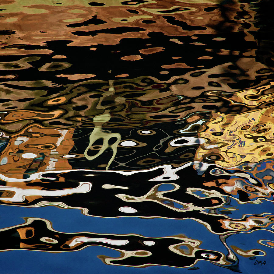 Abstract Dock Reflections II Color SQ Photograph by David Gordon