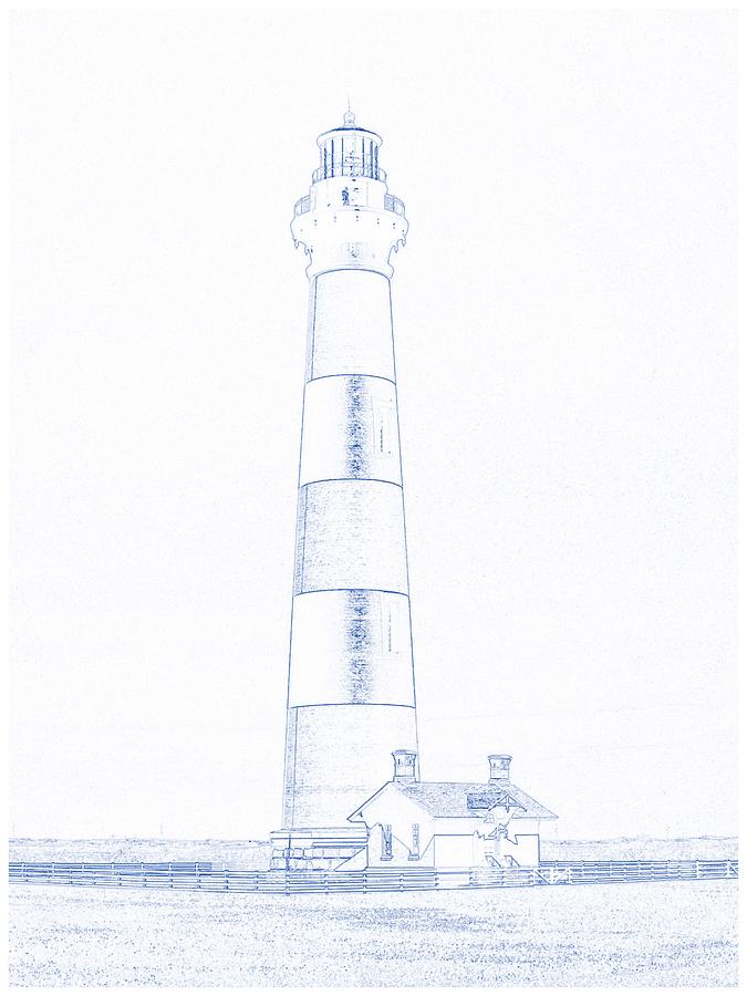 Abstract Drawing of Lighthouse No6 Painting by Celestial Images - Fine ...