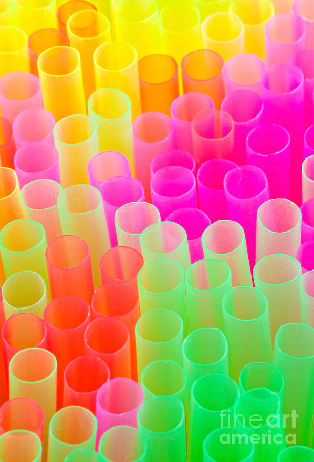 Abstract Drinking Straws Photograph by Meirion Matthias