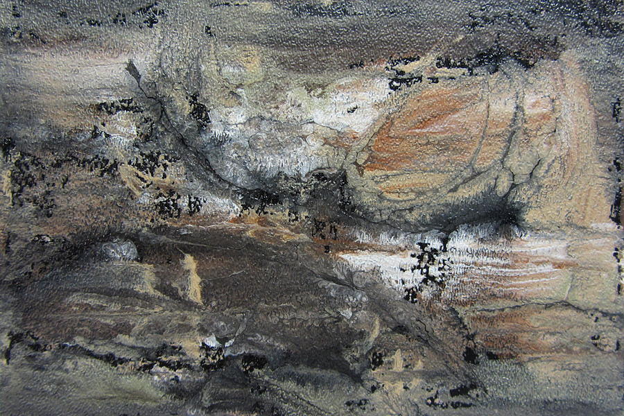 Abstract Earthy Texture  Painting by Anita Burgermeister