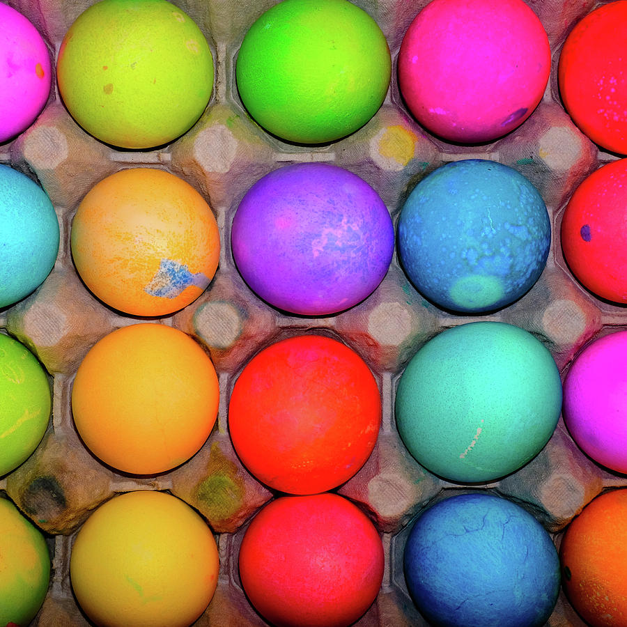 Abstract Easter Eggs 5 Photograph by Kathy Anselmo