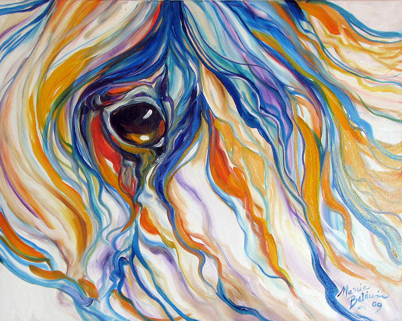 Abstract Equine Eye 1 Sold Painting by Marcia Baldwin