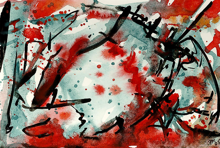 Abstract Expressive 021 Painting by Joe Michelli