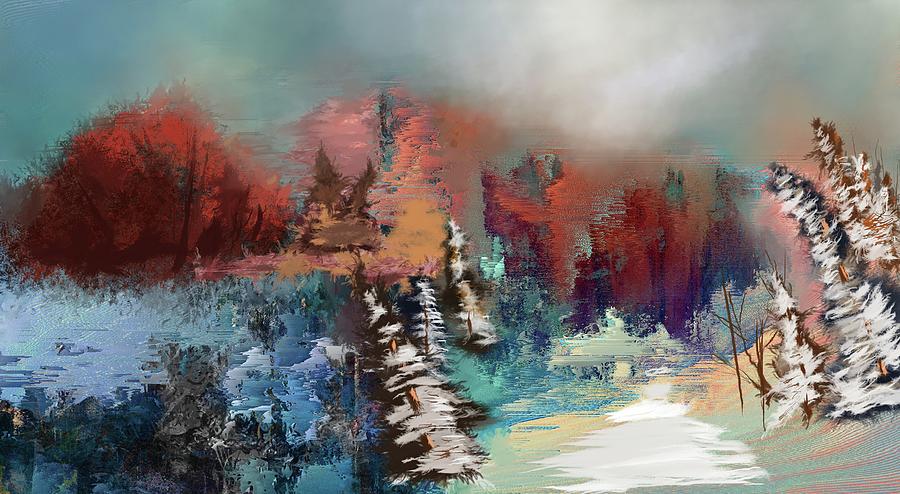 Abstract Fall Landscape Painting Digital Art by Eduardo Tavares