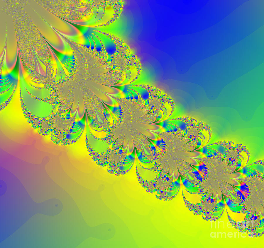 Abstract Digital Art - Abstract Feather 2 by Linda Phelps