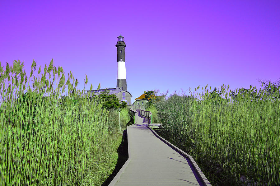 Abstract Fire island Lighthouse version7 Photograph by Stacie Siemsen