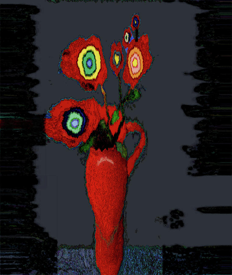 Abstract Floral Art 91 Digital Art by Miss Pet Sitter