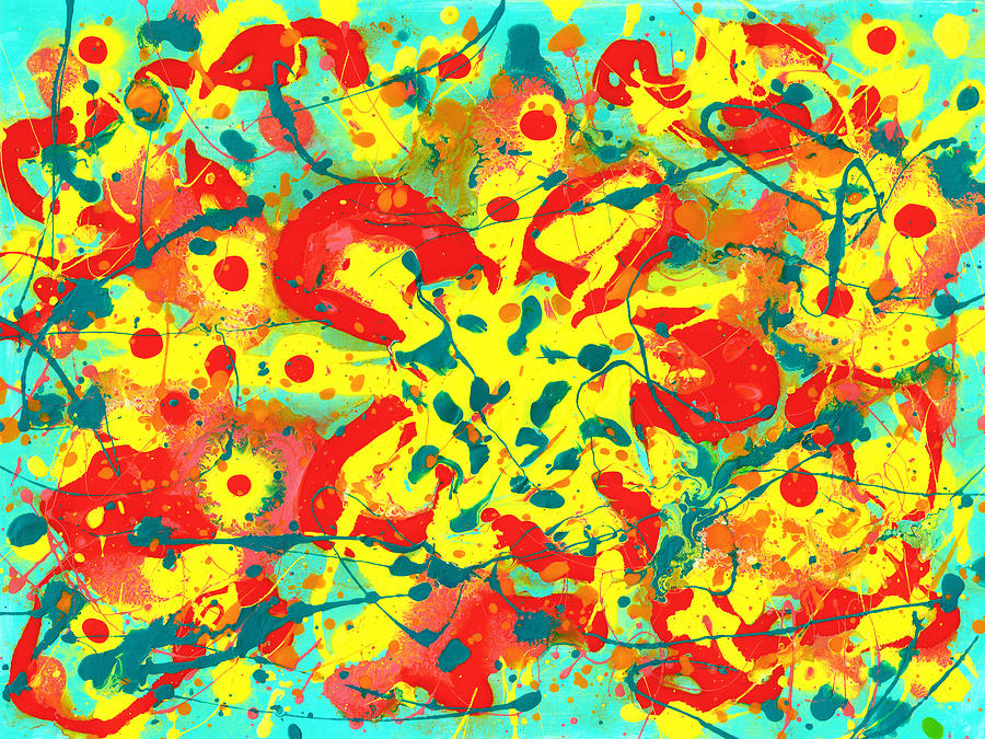 Abstract Painting - Abstract Floral Fantasy by Amy Vangsgard