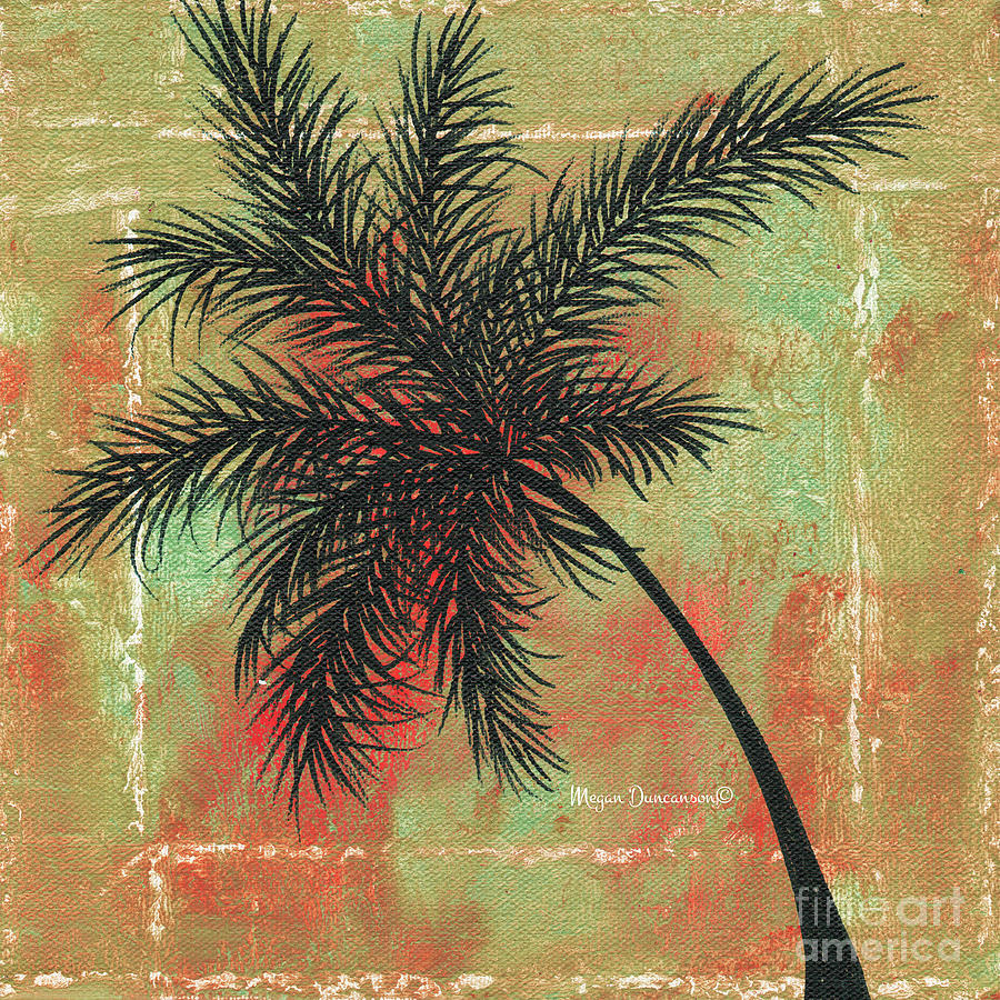 Abstract Floral Fauna Palm Tree Leaf Tropical Palm Splash Abstract Art by Megan Duncanson  Painting by Megan Aroon