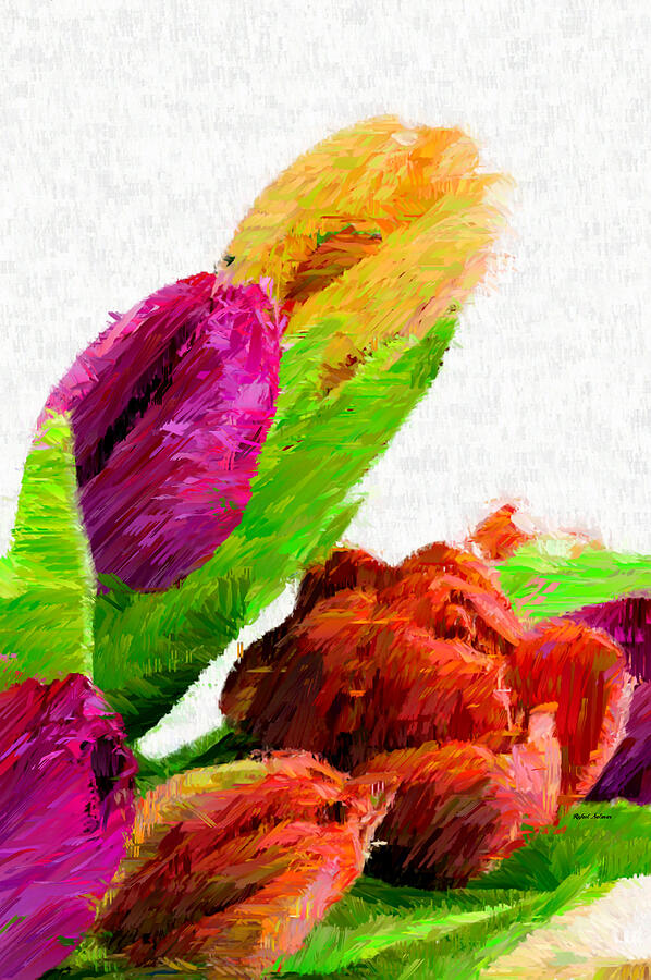 Abstract Flower 0722 Mixed Media by Rafael Salazar
