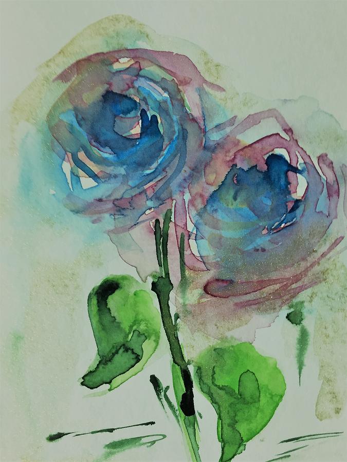 abstract Flower Painting by Britta Zehm