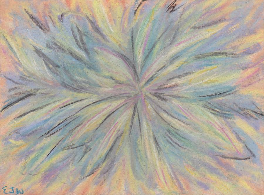 Abstract Mixed Media - Abstract Flower Changing by Ellen Jenny Watkins