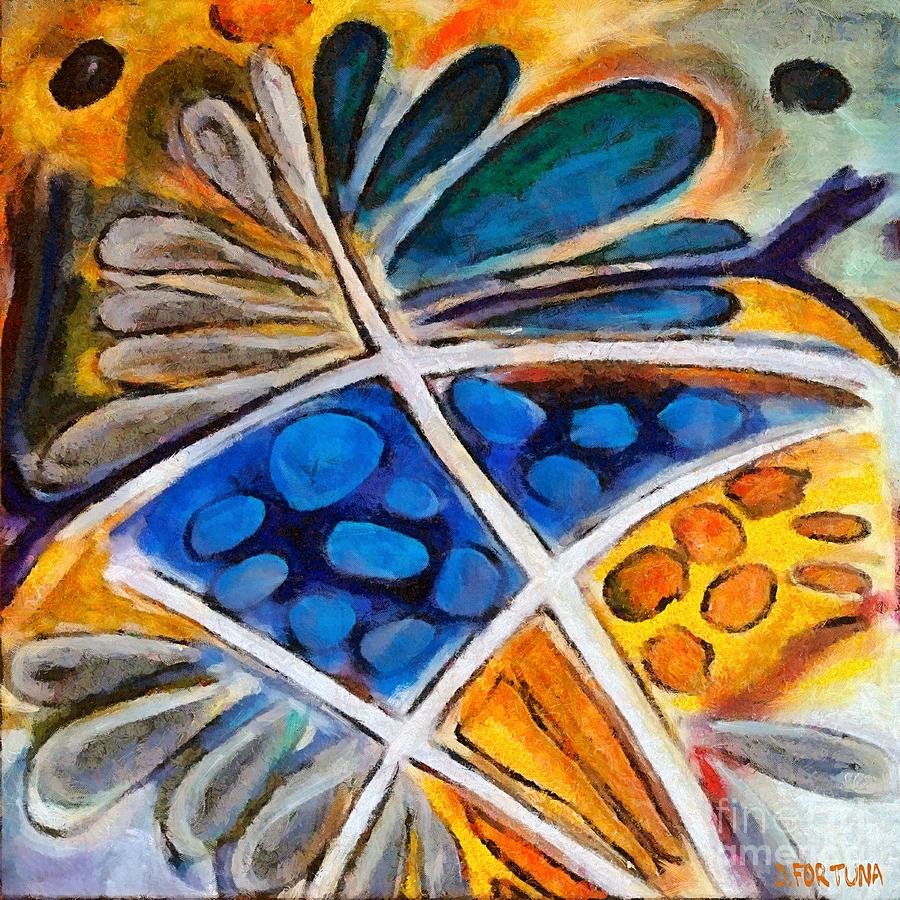 Abstract flower Painting by Dragica  Micki Fortuna