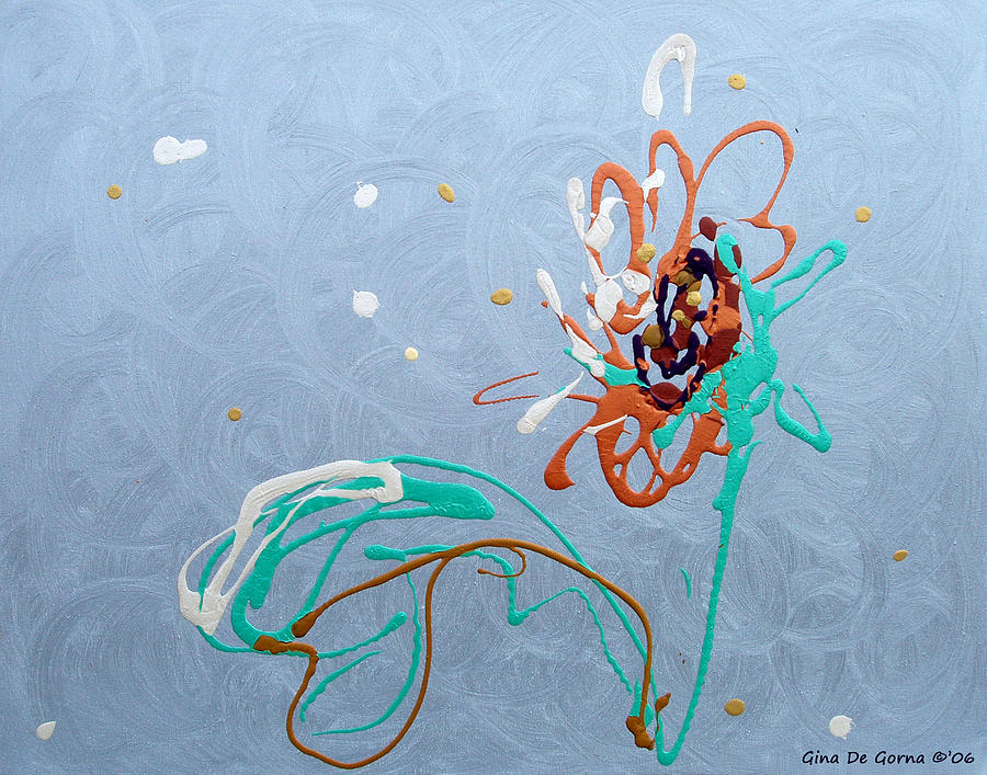 Abstract Flower Painting by Gina De Gorna