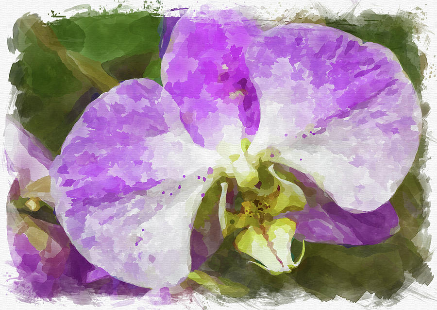 Abstract Flower Watercolor XXI Photograph by Ricky Barnard
