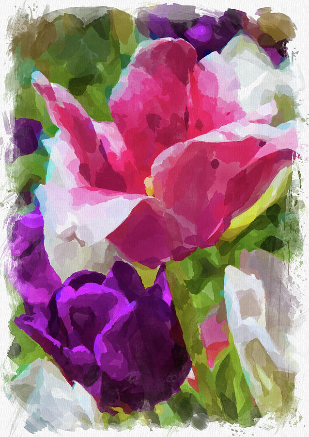 Abstract Flower Watercolor XXV Photograph by Ricky Barnard