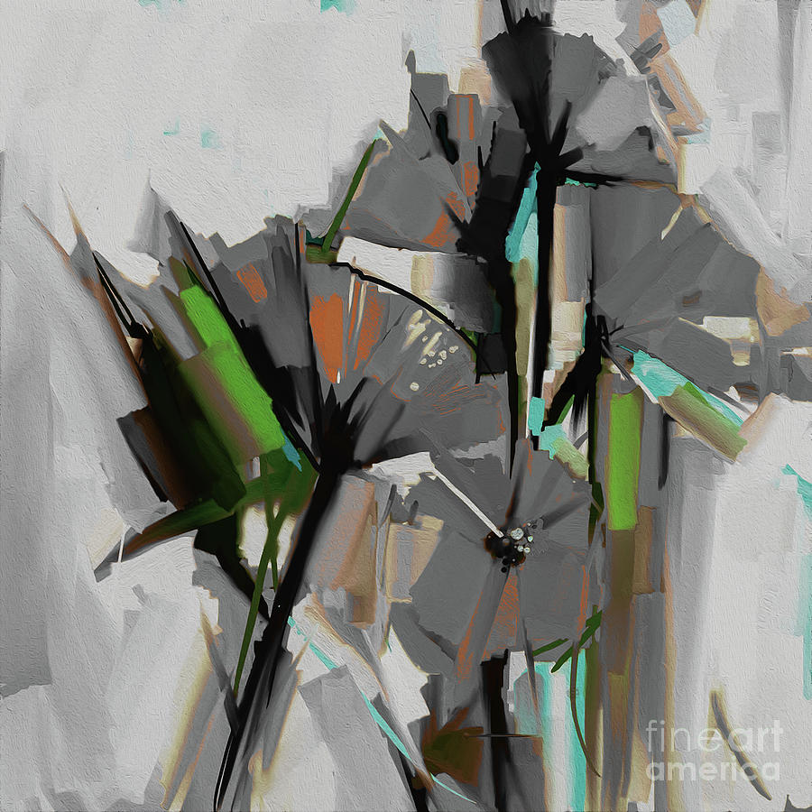 Abstract Flowers 40032 Painting by Gull G
