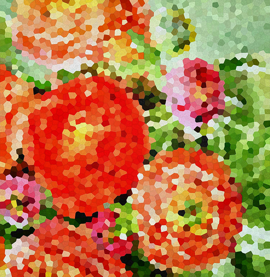 Abstract Flowers Painting by Irina Sztukowski