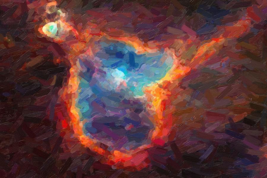 Abstract Galactic Nebula with cosmic cloud 4 Painting by Celestial Images