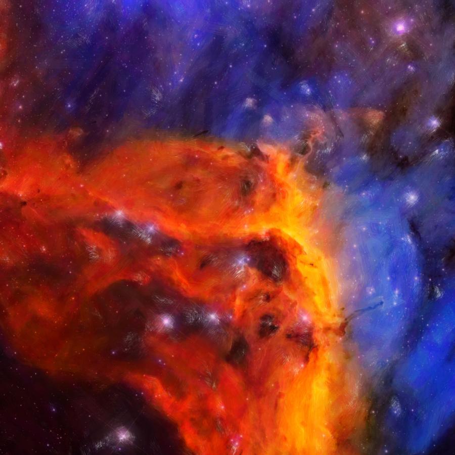 Abstract Galactic Nebula with cosmic cloud 5 Painting by Celestial Images