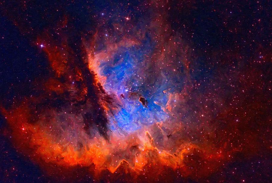 Abstract Galactic Nebula with cosmic cloud by Celestial Images
