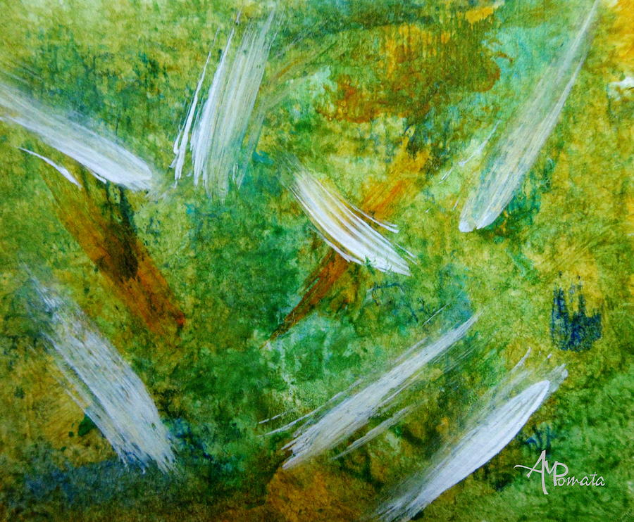 Abstract Garden Painting by Angeles M Pomata
