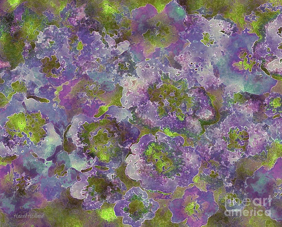 Abstract Spring Garden Painting by Hazel Holland
