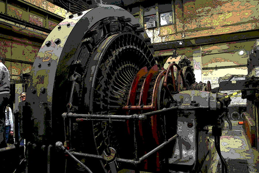 Abstract - M42 Sub-basement, Rotary Converters Photograph by Jacqueline M Lewis