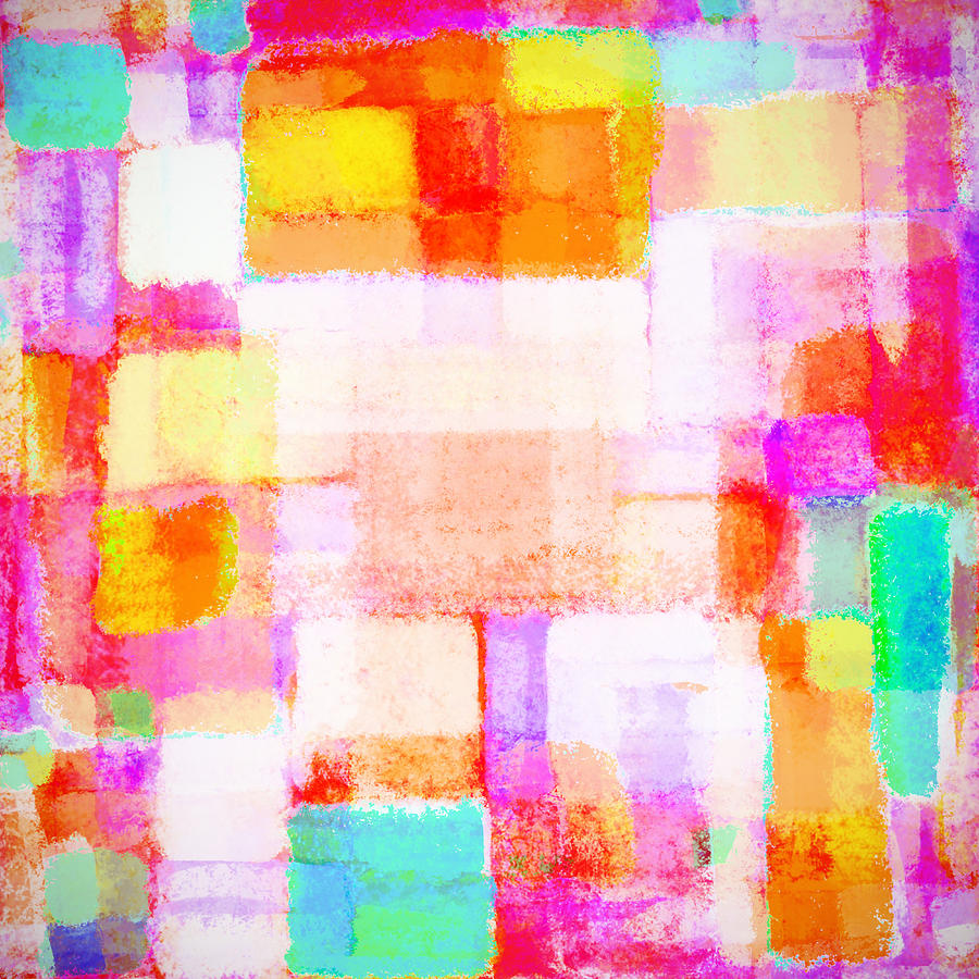 Abstract Geometric Colorful Pattern Painting by Setsiri Silapasuwanchai