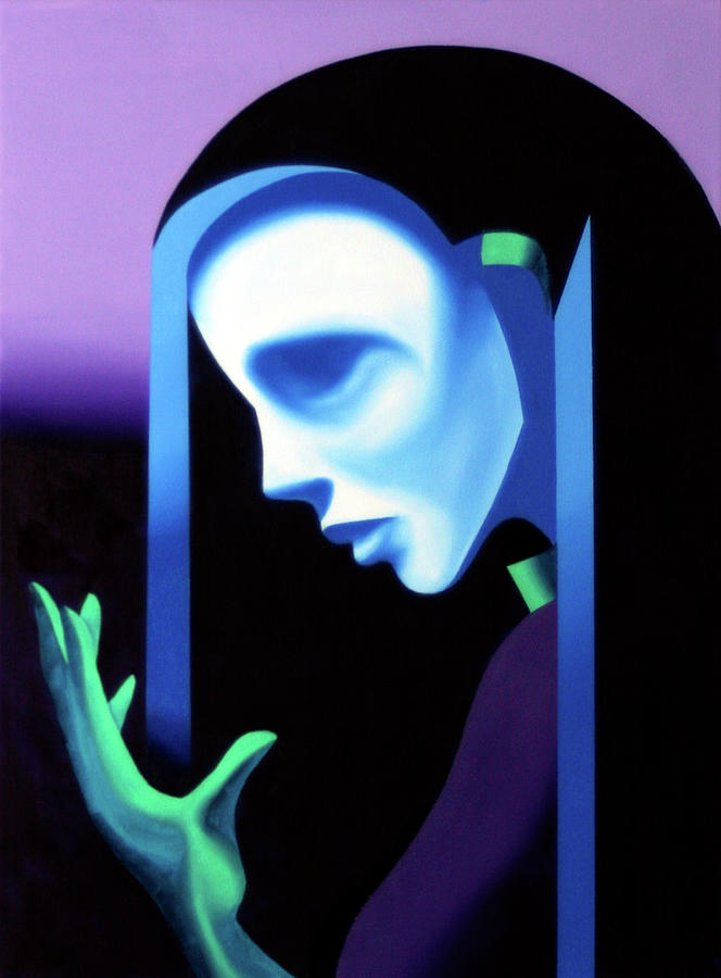 Abstract Ghost Mask Painting by Mark Webster