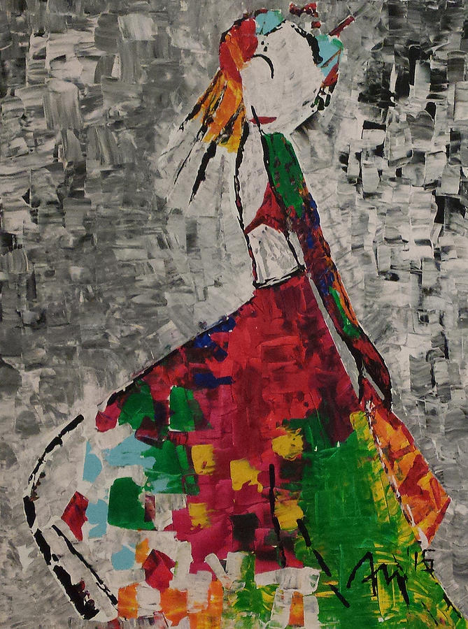Abstract Girl Painting