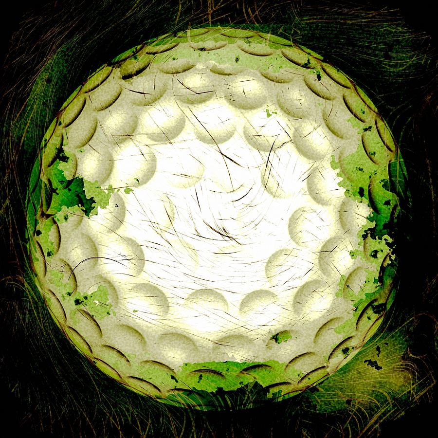 Golf Digital Art - Abstract Golf Ball by David G Paul