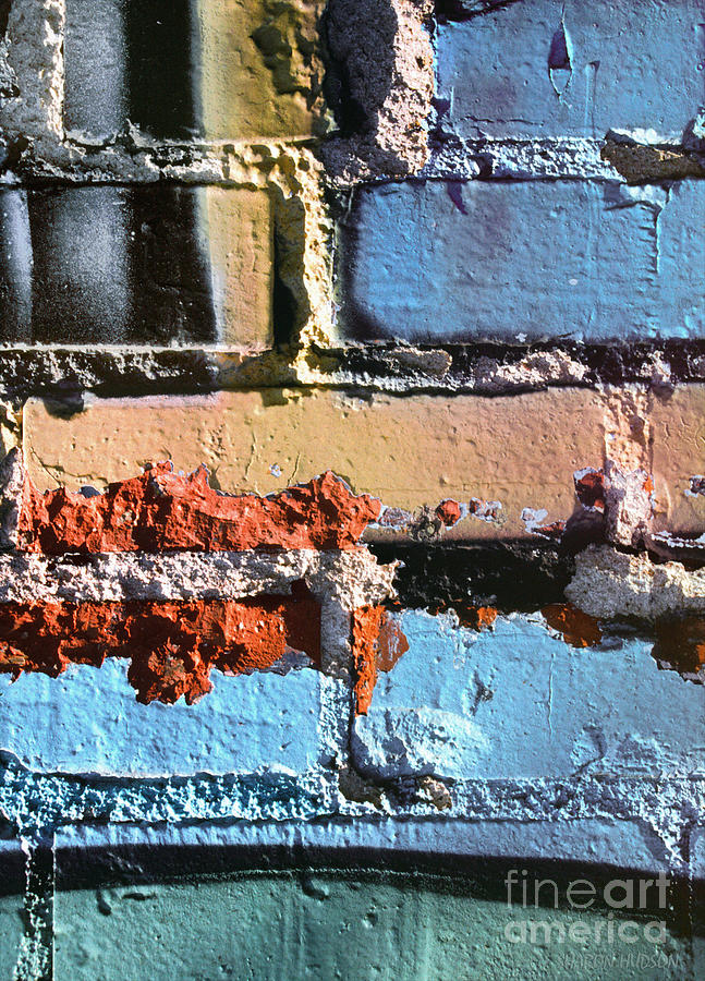 abstract photography - Bricks and Mortar Photograph by Sharon Hudson