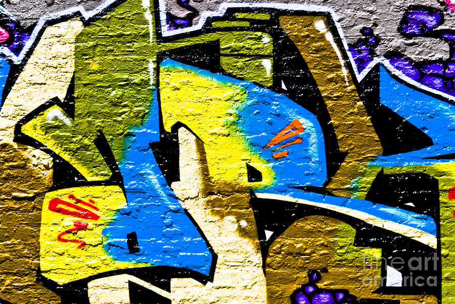 Abstract Graffiti detail on the brick wall Painting by Yurix Sardinelly