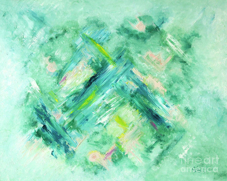 Abstract Green Blue by Cindy Lee Longhini Abstract Green Blue by Cindy Lee Longhini