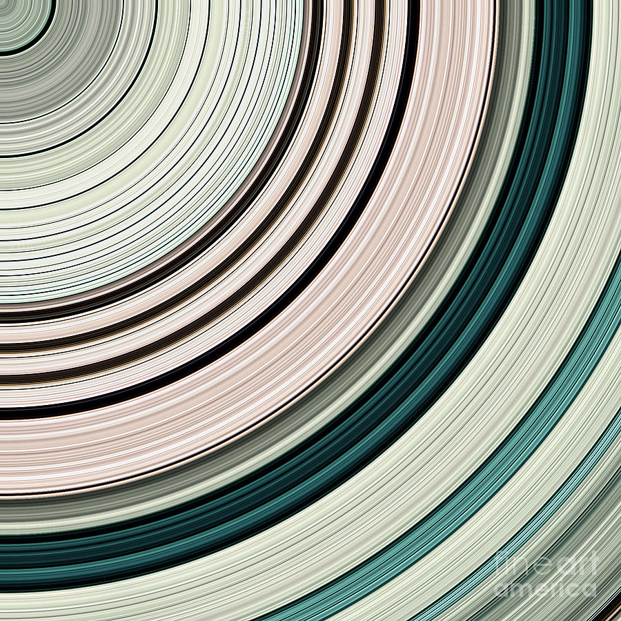 Abstract Green Rings Digital Art by Phil Perkins