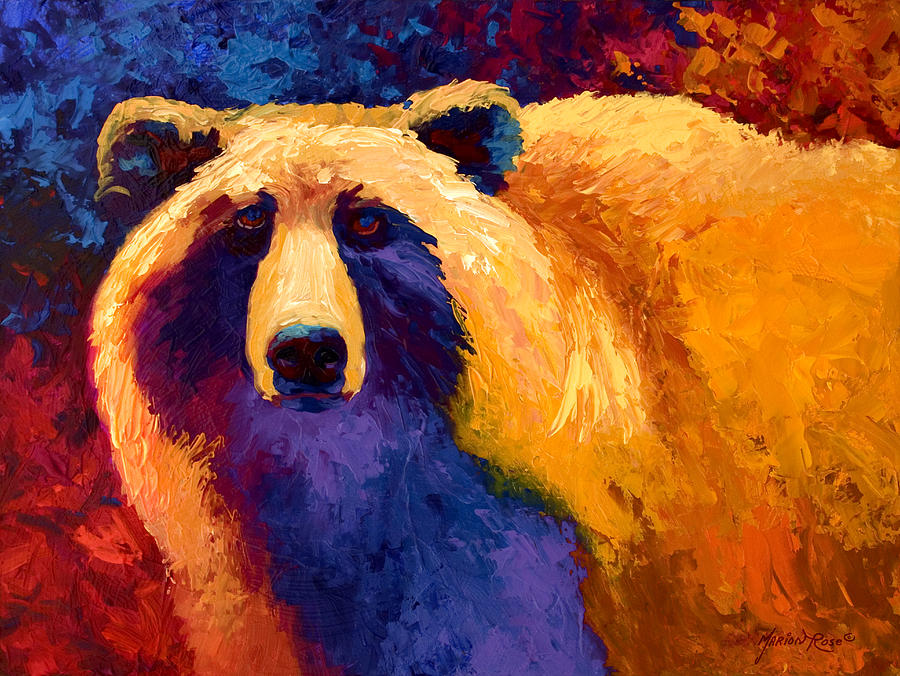 Wildlife Painting - Abstract Grizz II by Marion Rose