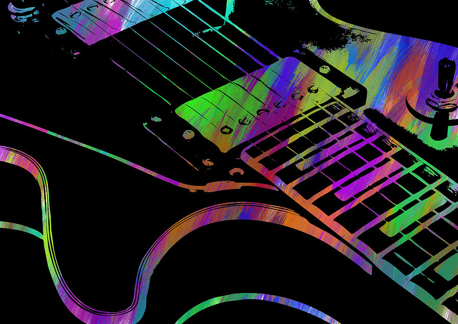 Abstract Guitar Paint I Digital Art by Ricky Barnard
