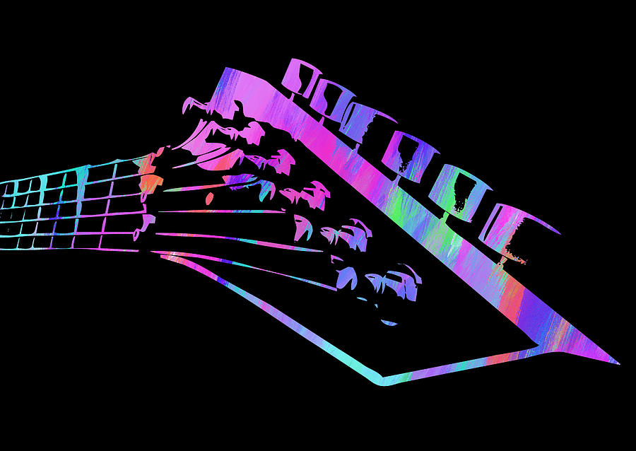 Abstract Guitar Paint II Digital Art by Ricky Barnard