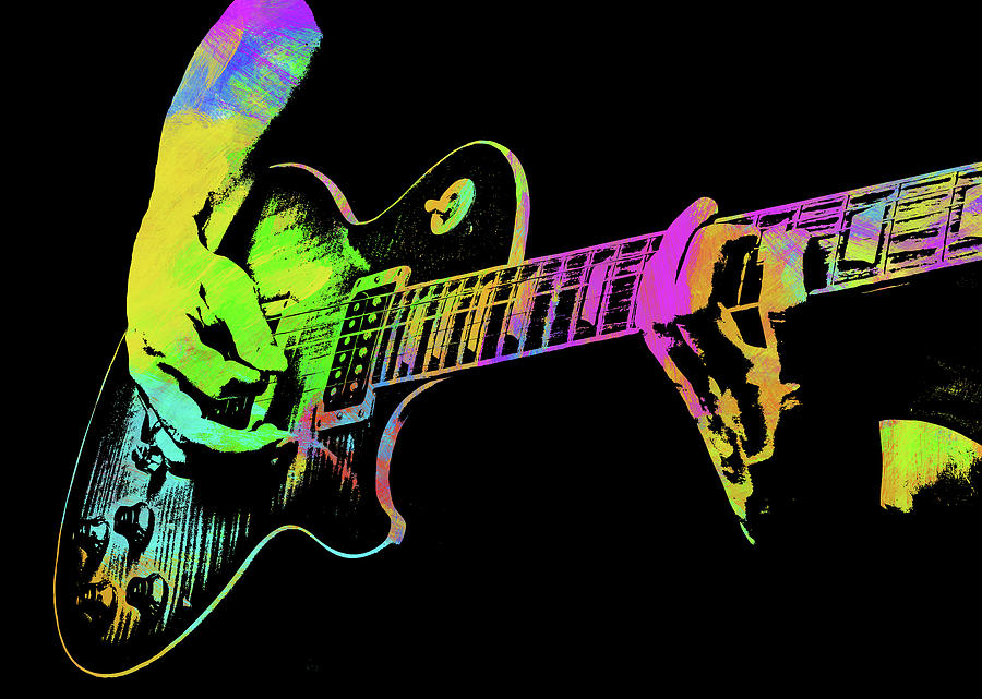 Abstract Guitar Paint IV Digital Art by Ricky Barnard
