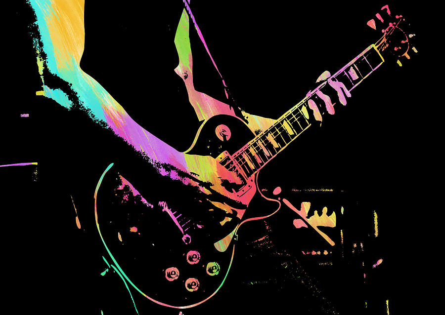 Abstract Guitar Paint V Digital Art by Ricky Barnard