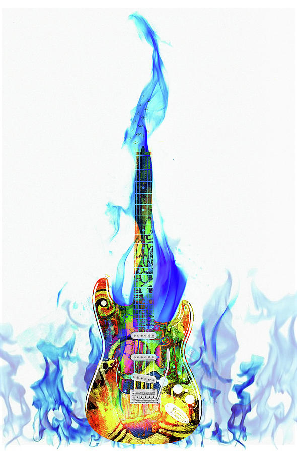 Abstract Guitar Digital Art by Phalguni Roy