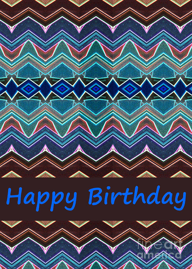 Abstract-Happy Birthday Card Digital Art by Wendy Wilton