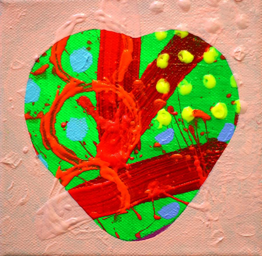 Abstract Painting - Abstract Heart 40218 by John  Nolan
