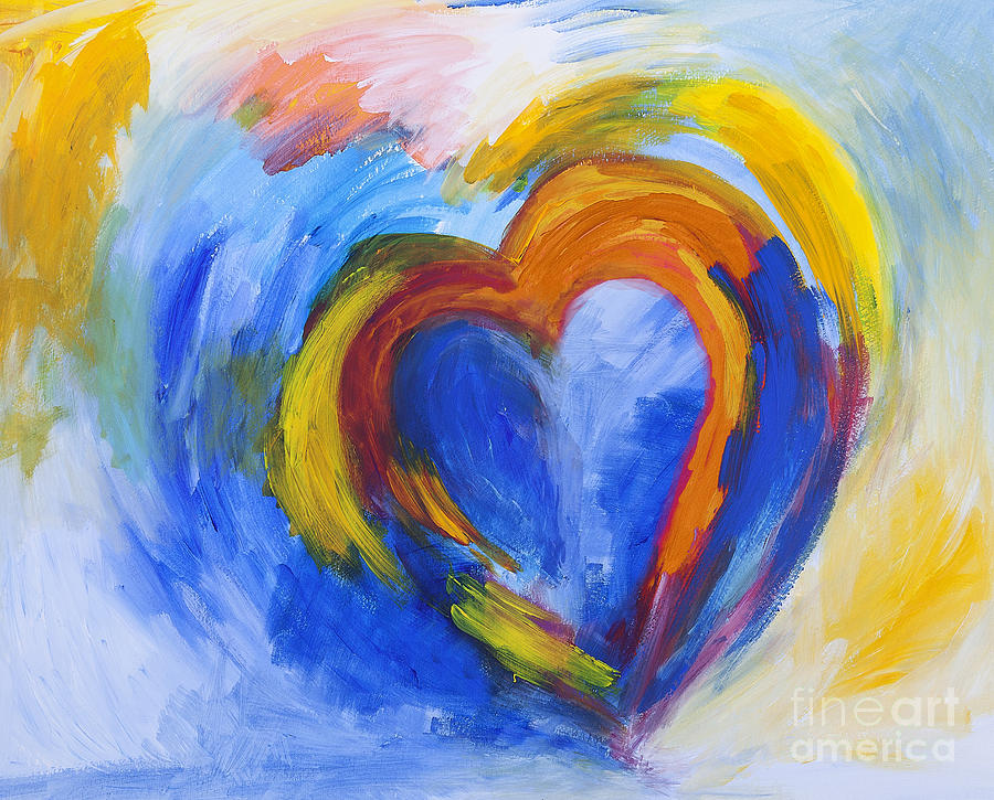 Abstract Heart Painting Painting by Stella Levi