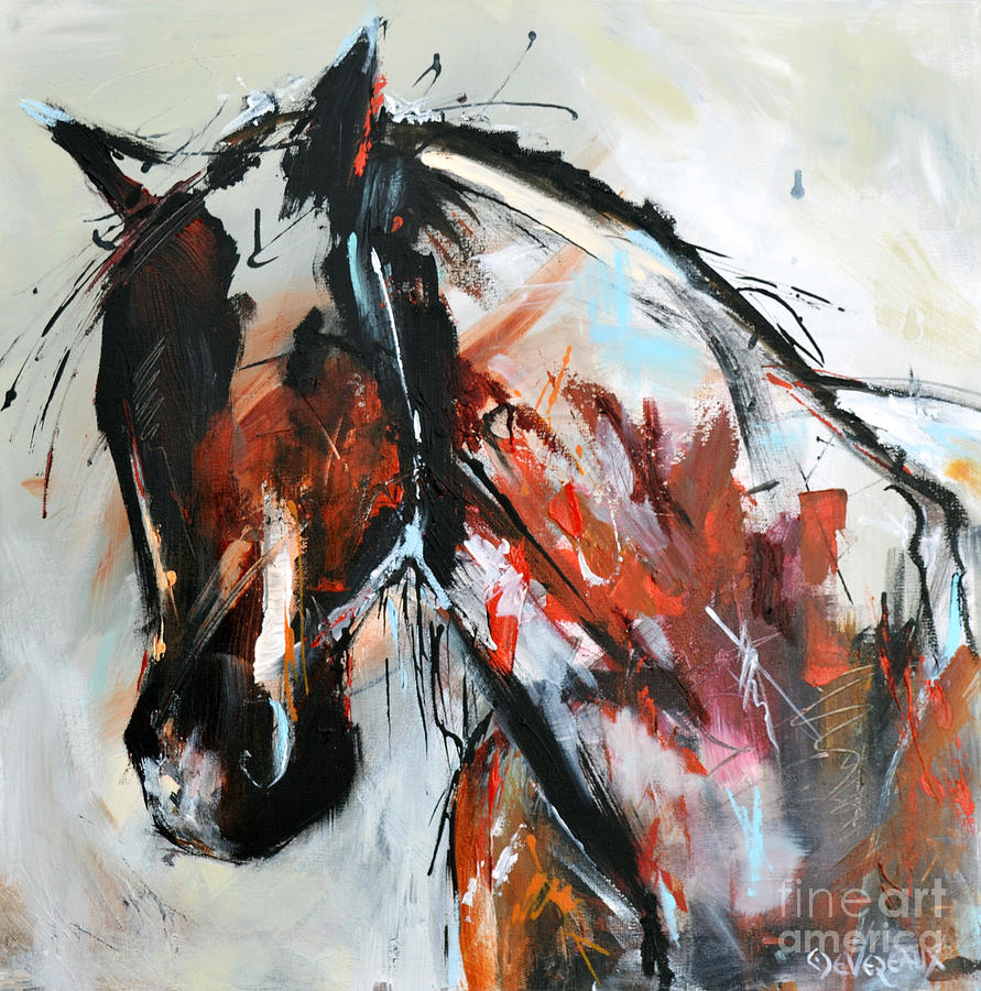 Abstract Horse 12 Painting by Cher Devereaux