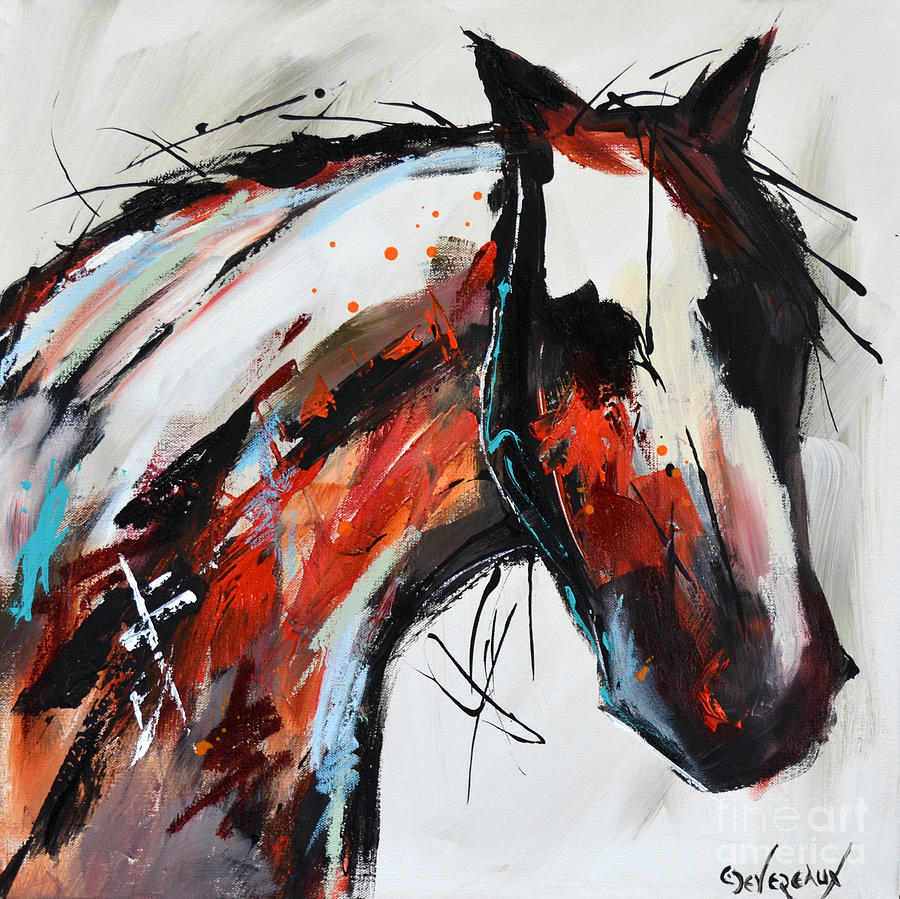 Abstract Horse 14 Painting by Cher Devereaux