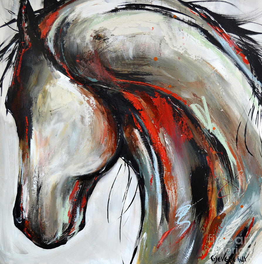 Abstract Horse 21 Painting by Cher Devereaux
