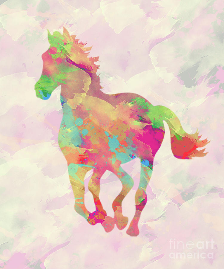 Abstract horse Digital Art by Amir Faysal