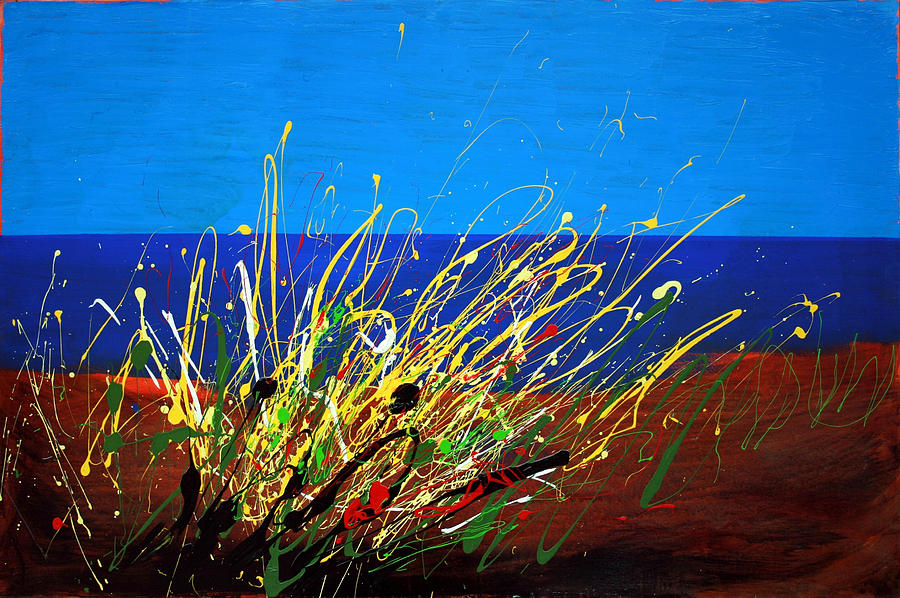 Abstract Ibiza Painting by Mario Zampedroni
